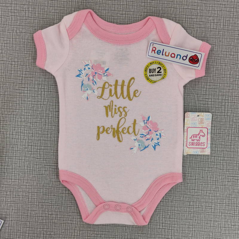 Body rosado claro "Little Miss perfect"