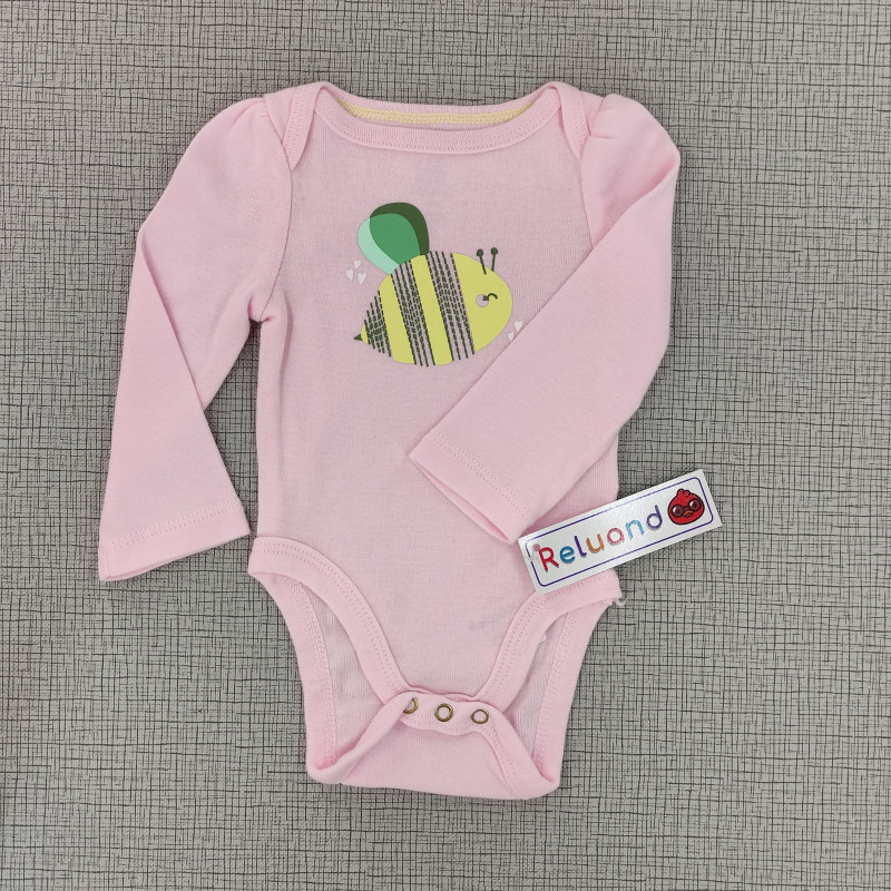 Body rosa pastel con estampado de abeja