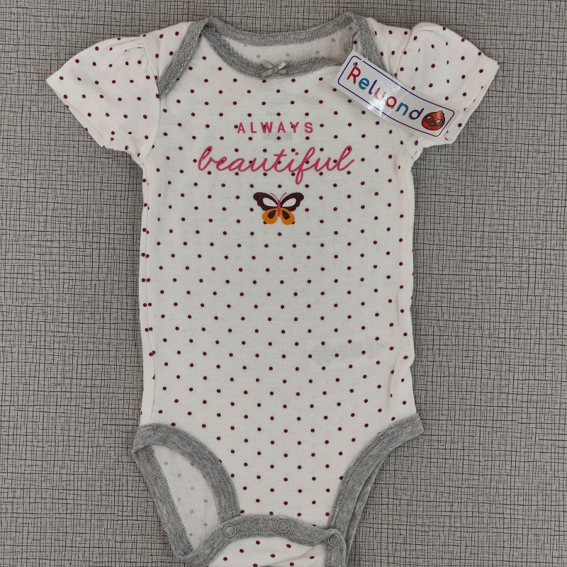 Body blanco con puntos "ALWAYS beautiful"