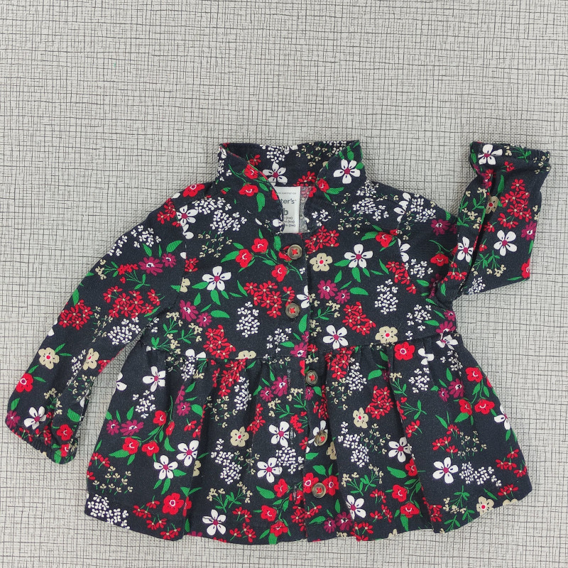 Blusón negro floreado