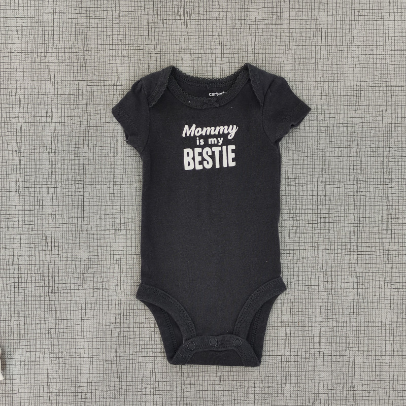 Body gris oscuro ''Mommy is my bestie''