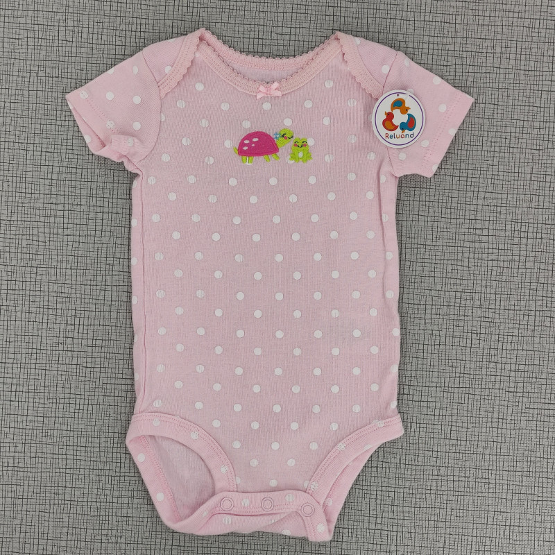 Body rosado con bordado de tortuga