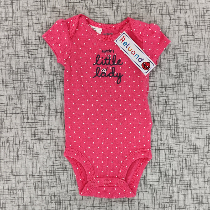 Rosado fuerte con puntos blancos ''auntie's little lady''